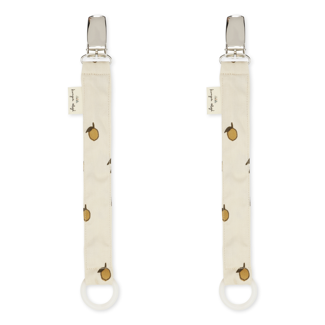 2 PACK PACIFIER STRAP - lemon