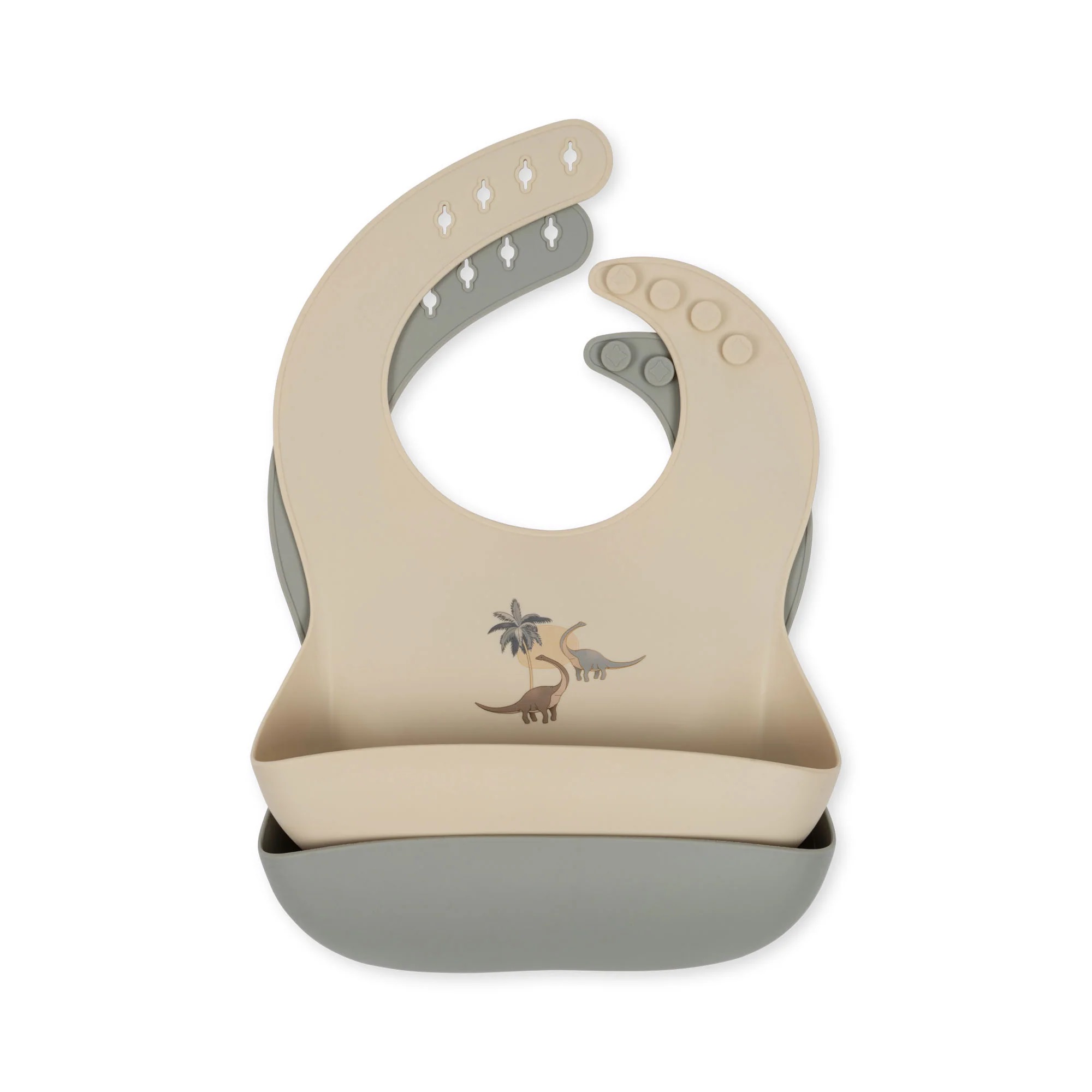 2 PACK SILICONE BIB DINO - AW25