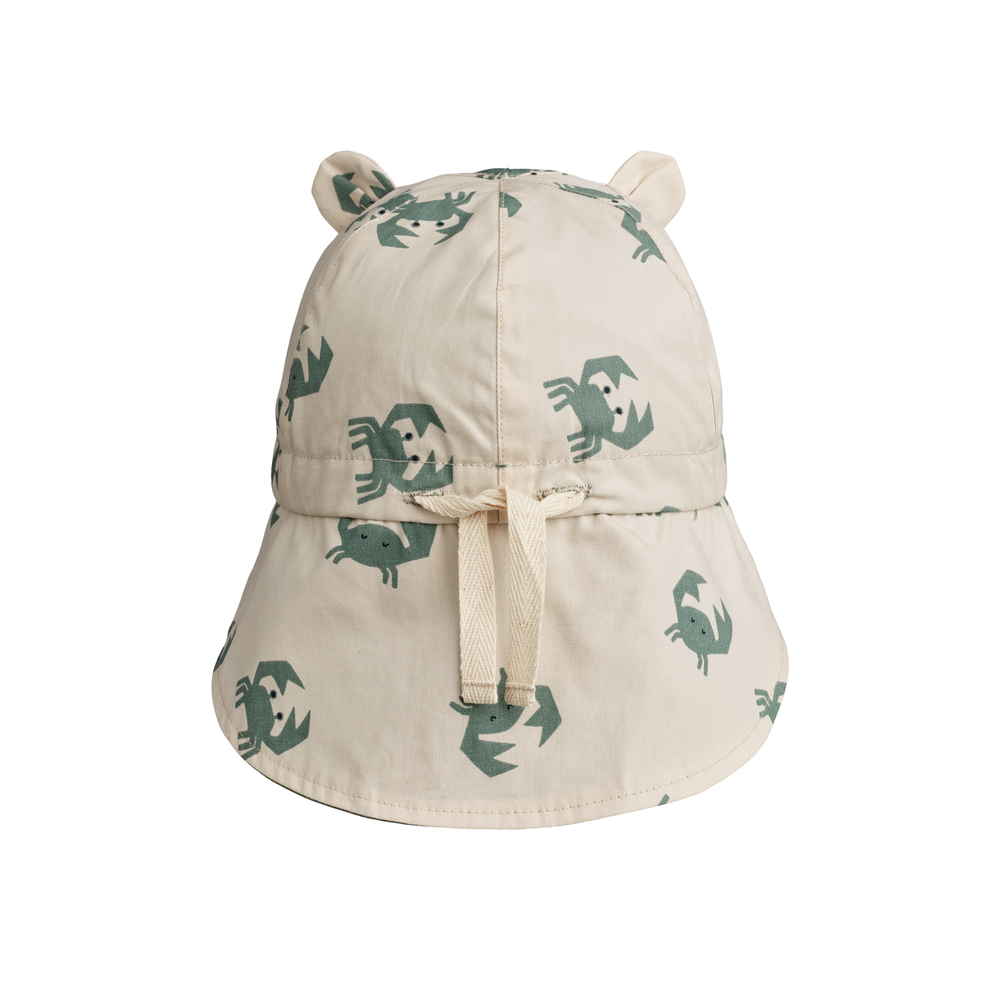 Gorm Reversible Sun Hat With Ears  Crab Sandy / Pepppermint SS24