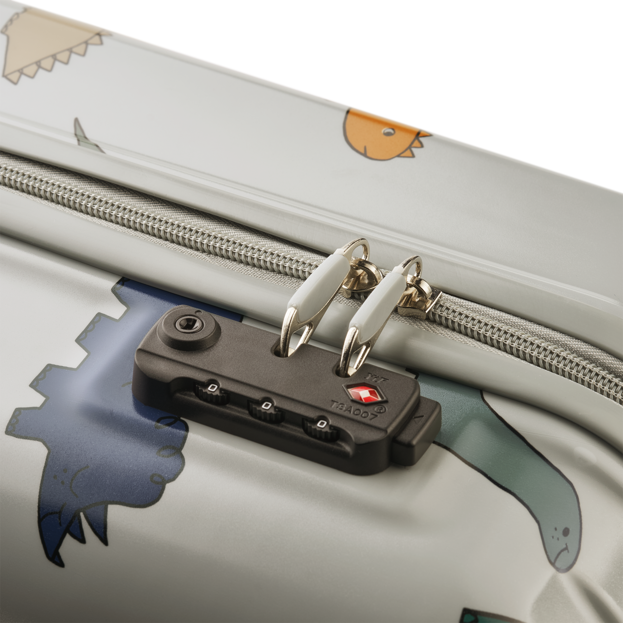Hollie Hardcase Suitcase Dinosaurs / Mist - AW25