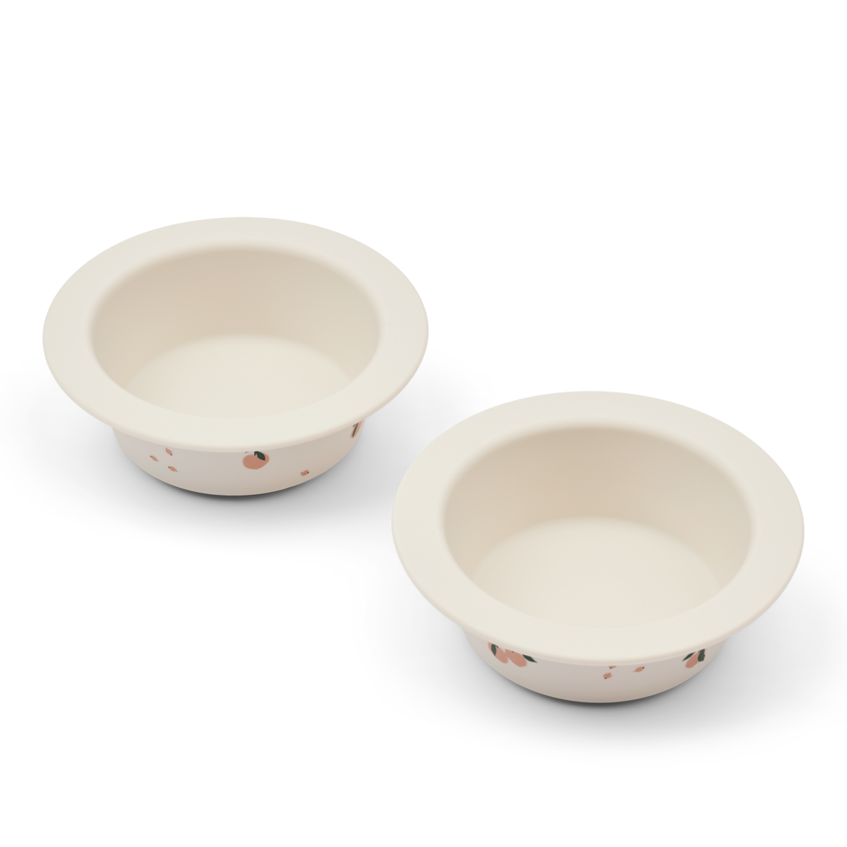 Peony Printed Suction Bowl 2-Pack Peach / Sea shell - SS25