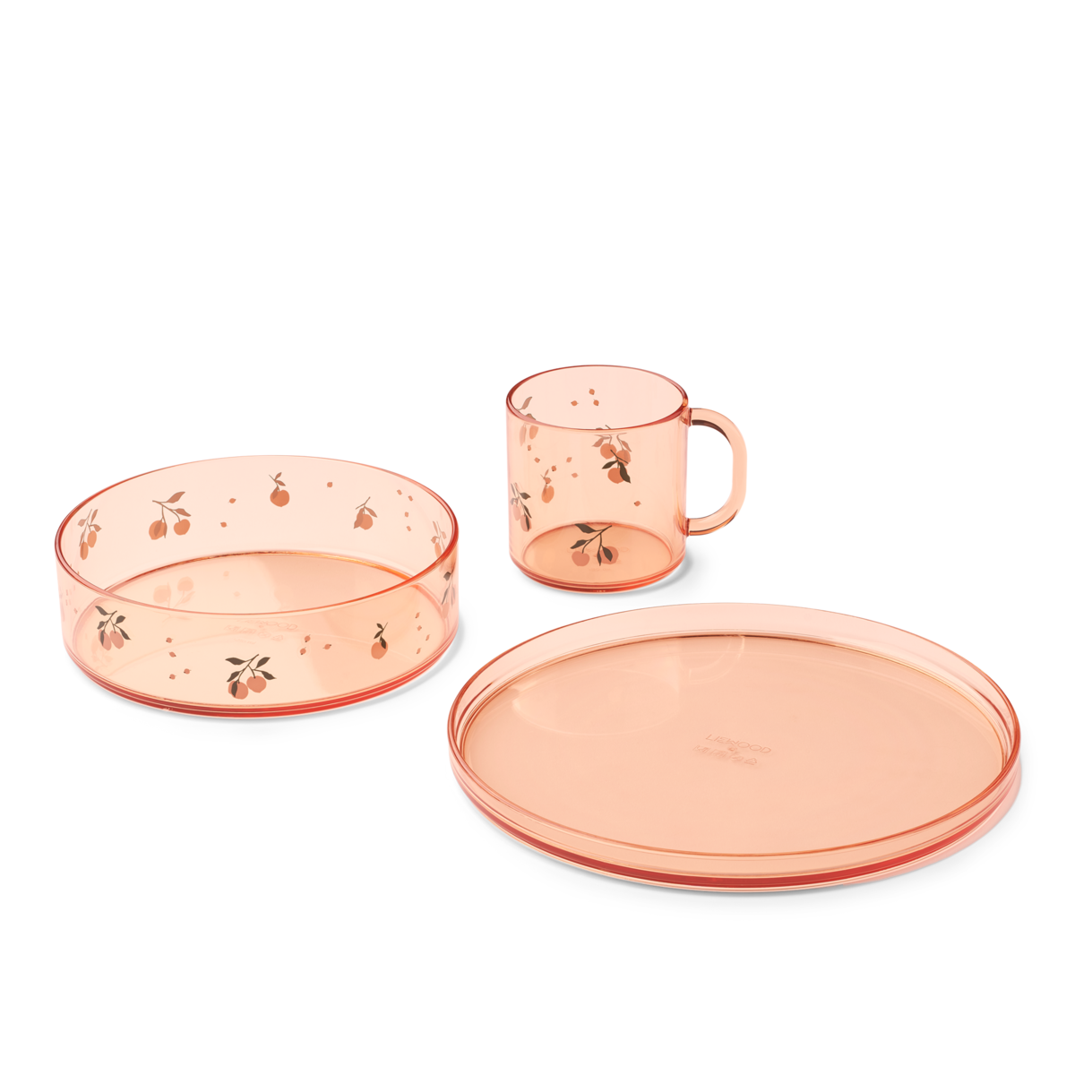Siva Printed Tritan Tableware Set Peach / Sea shell - SS25