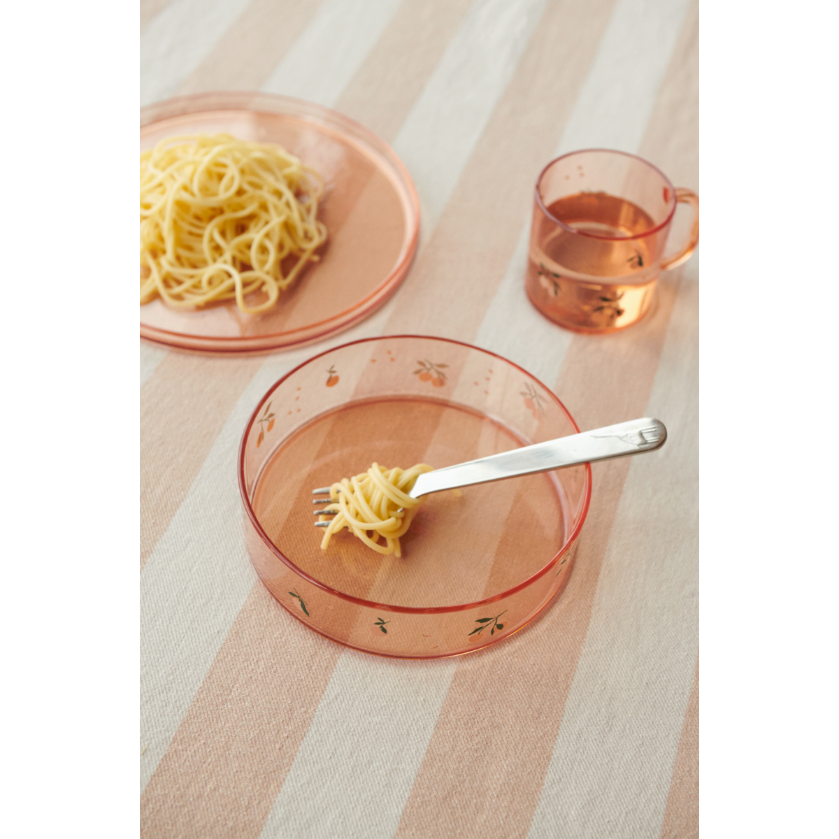 Siva Printed Tritan Tableware Set Peach / Sea shell - SS25