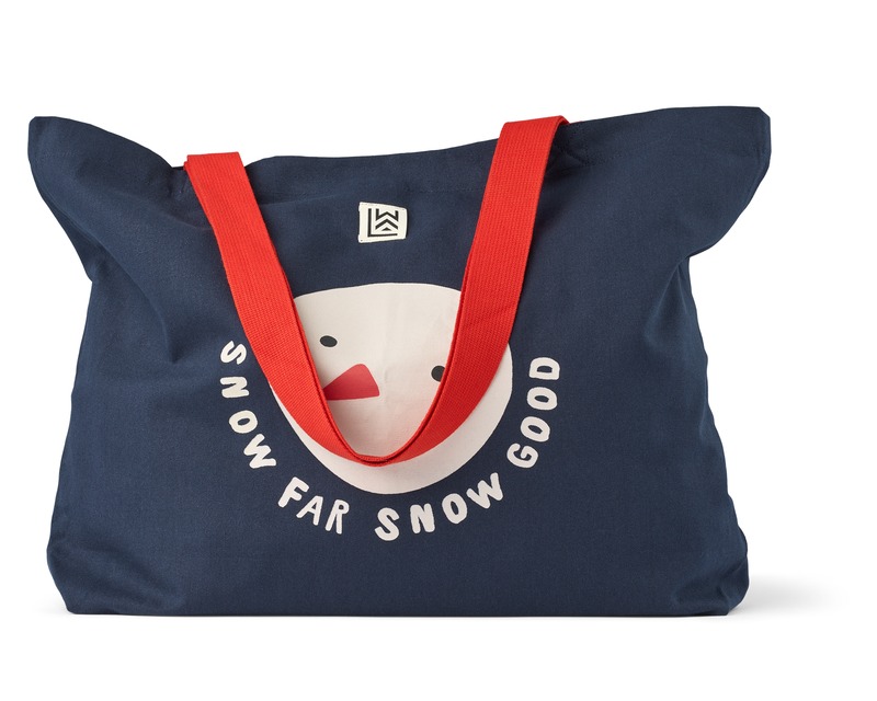 Big Totebag Snow far snow good / Classic navy - AW25