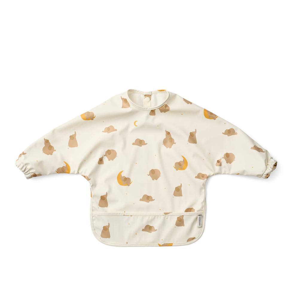 Merle Printed Cape Bib Elephant / Creme de la creme - NOOS