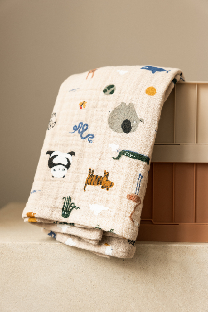 Lewis Muslin Cloth 2-Pack Around the world / Sandy - 10YC