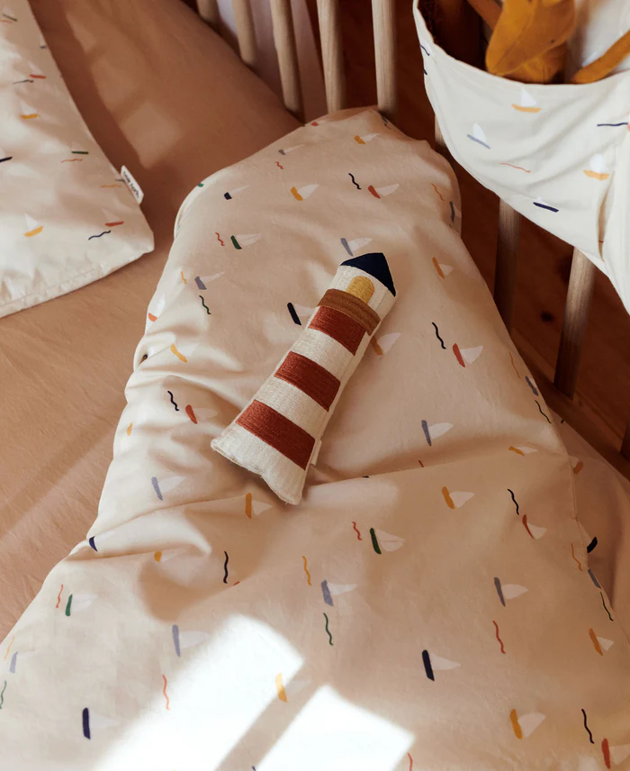 Dear April Juno Junior Bedding 100x140 / 40x45 cm, Zipper Pond Boats