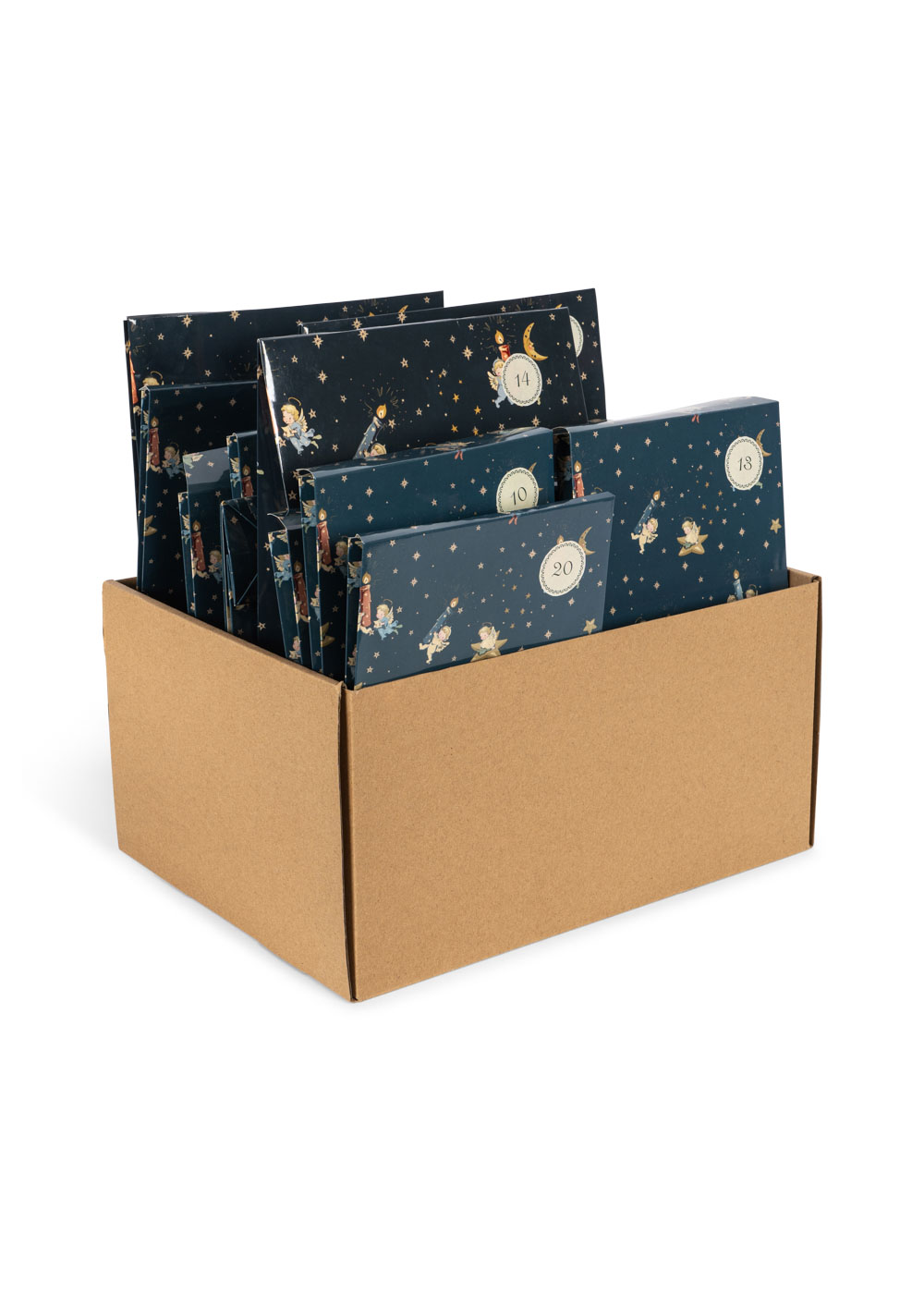 CHRISTMAS CALENDAR WITH 24 GIFTS BLUE - AW25