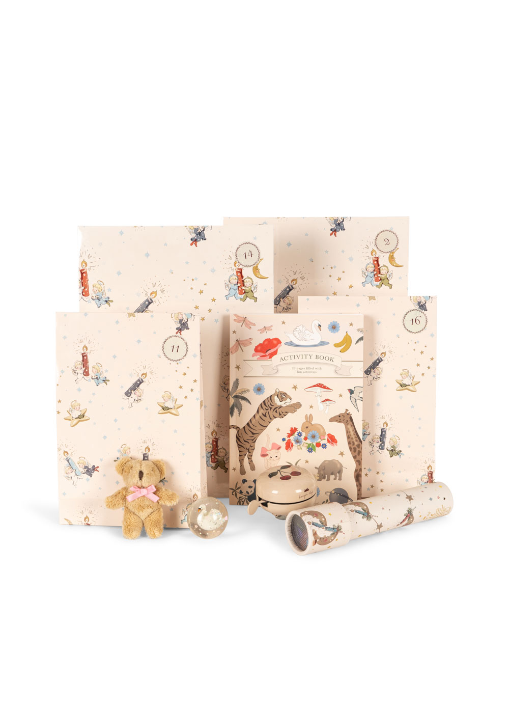 CHRISTMAS CALENDAR WITH 24 GIFTS BEIGE - AW25