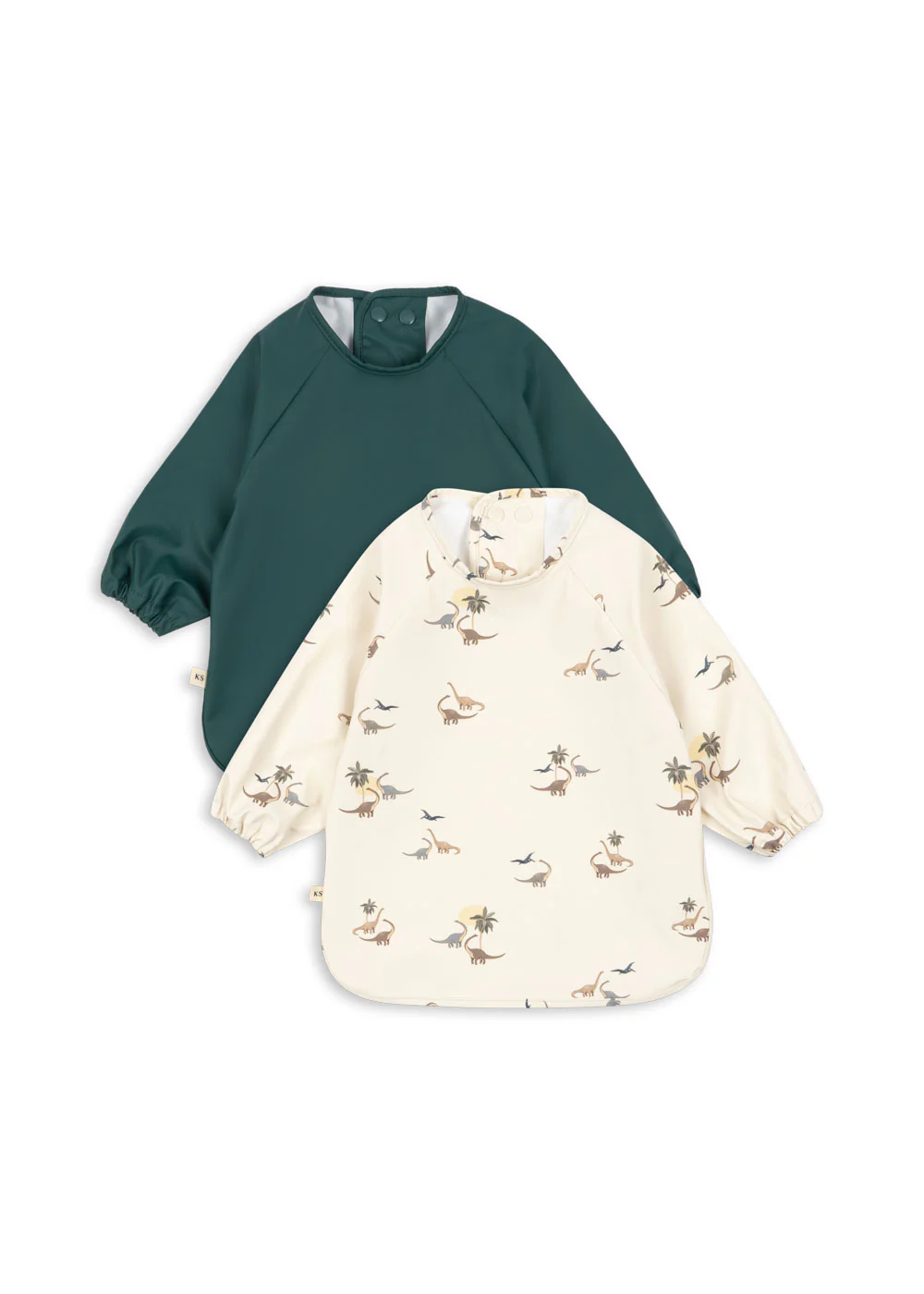 2 PACK DINNER BIB WITH SLEEVES KUBI/RAIN FOREST 18M-3Y - SS26