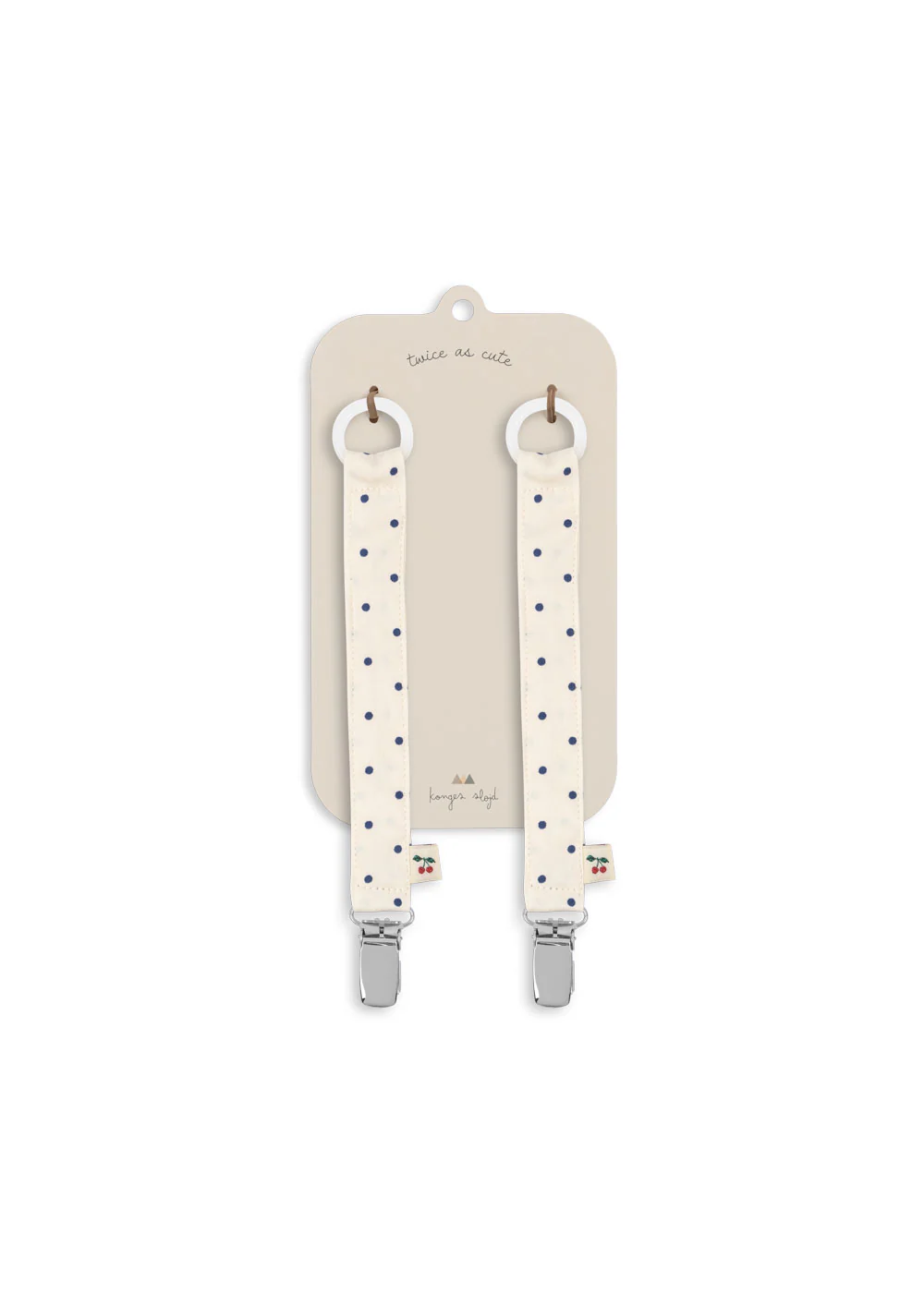 2 PACK PACIFIER STRAP ESTATE DOT - SS26