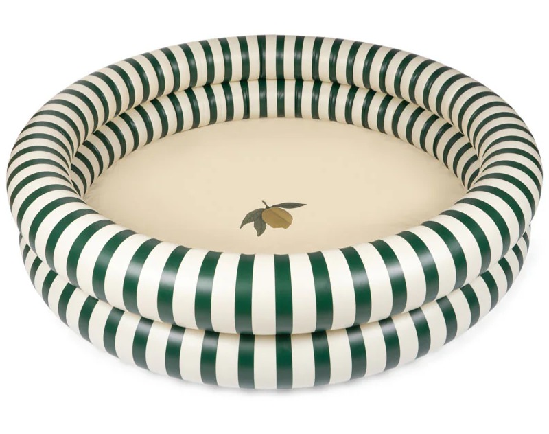 BASIC 2 RING POOL LARGE GREEN STRIPE - SS26