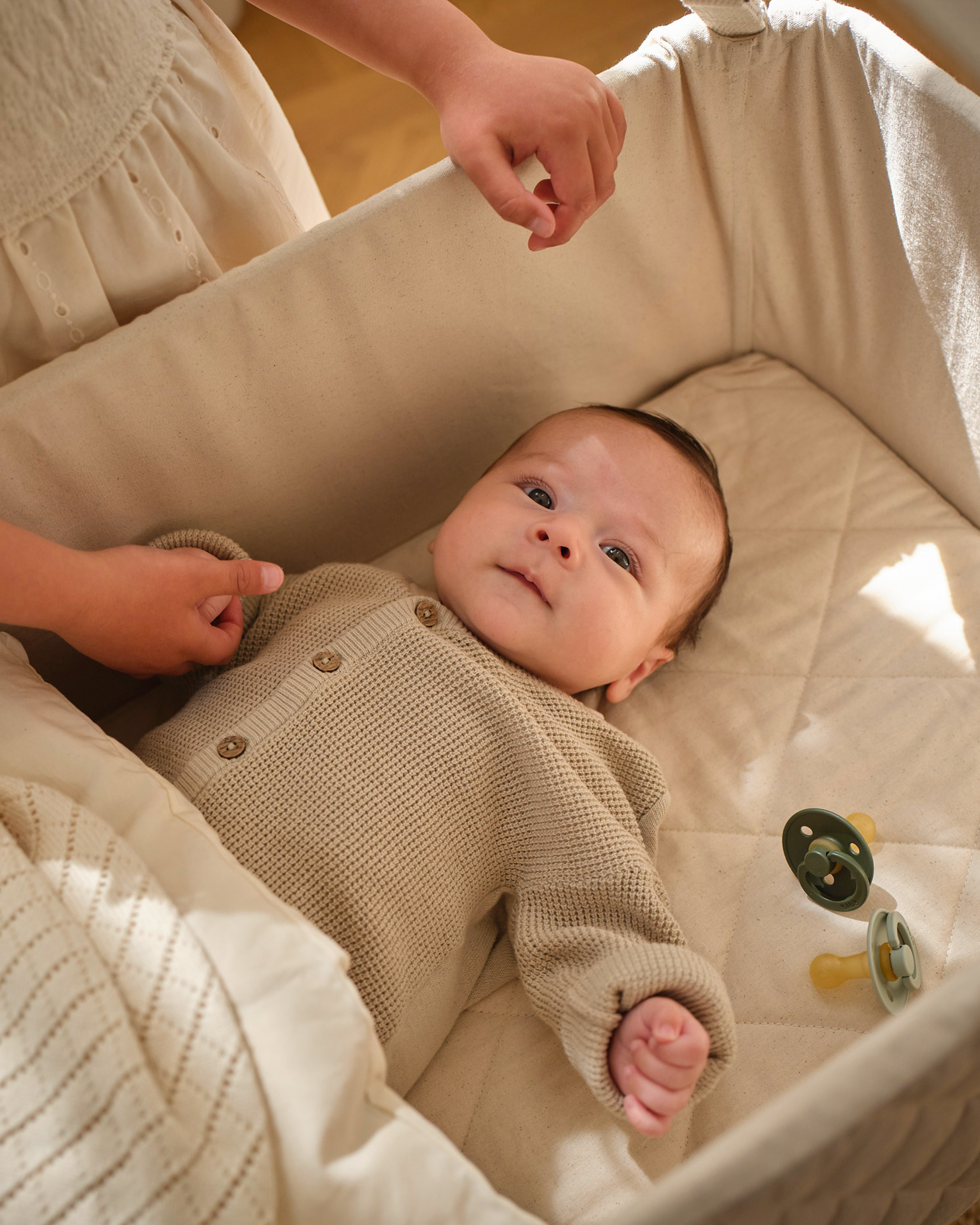 Cradle with foam mattress Nature