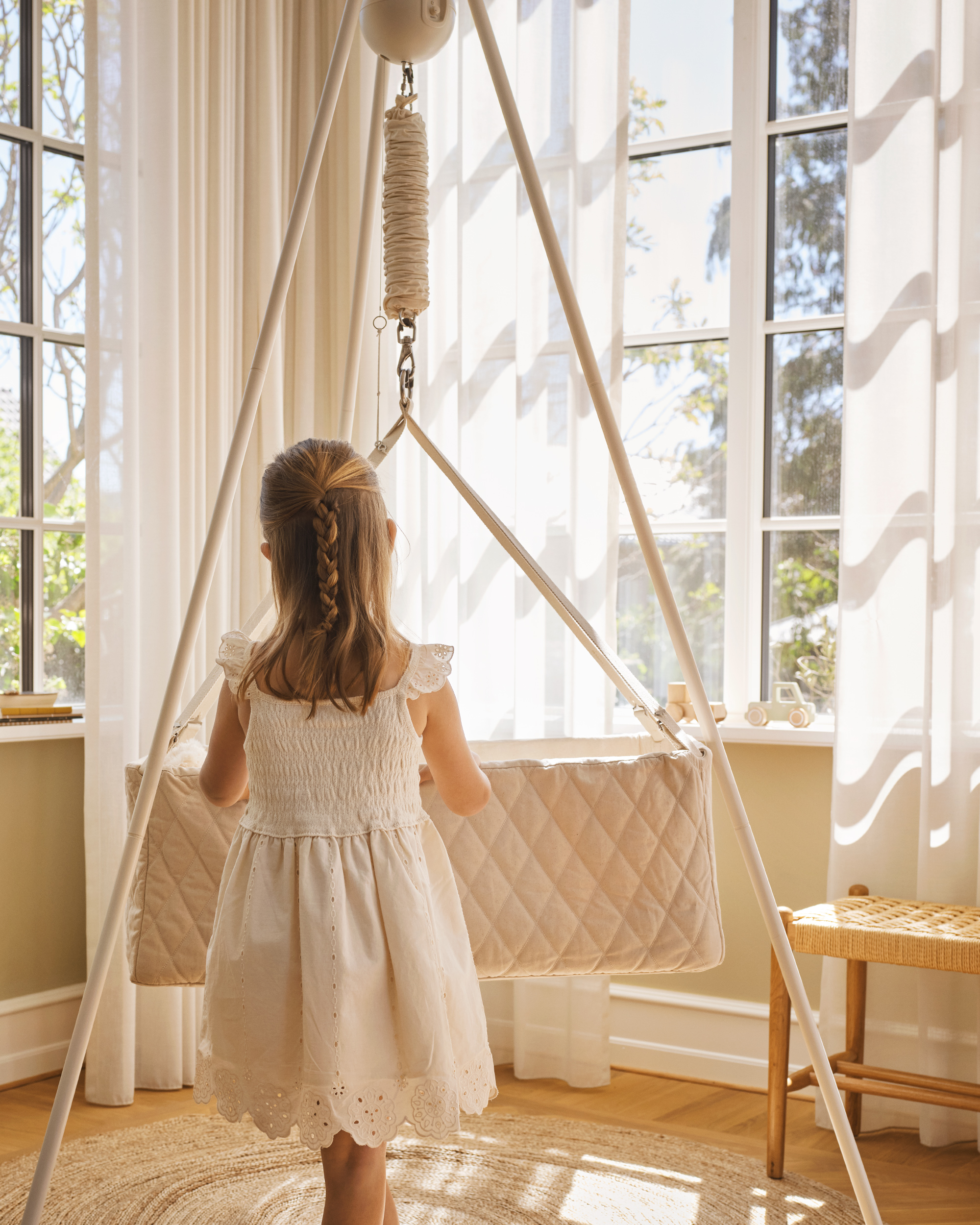 Cradle with foam mattress Nature
