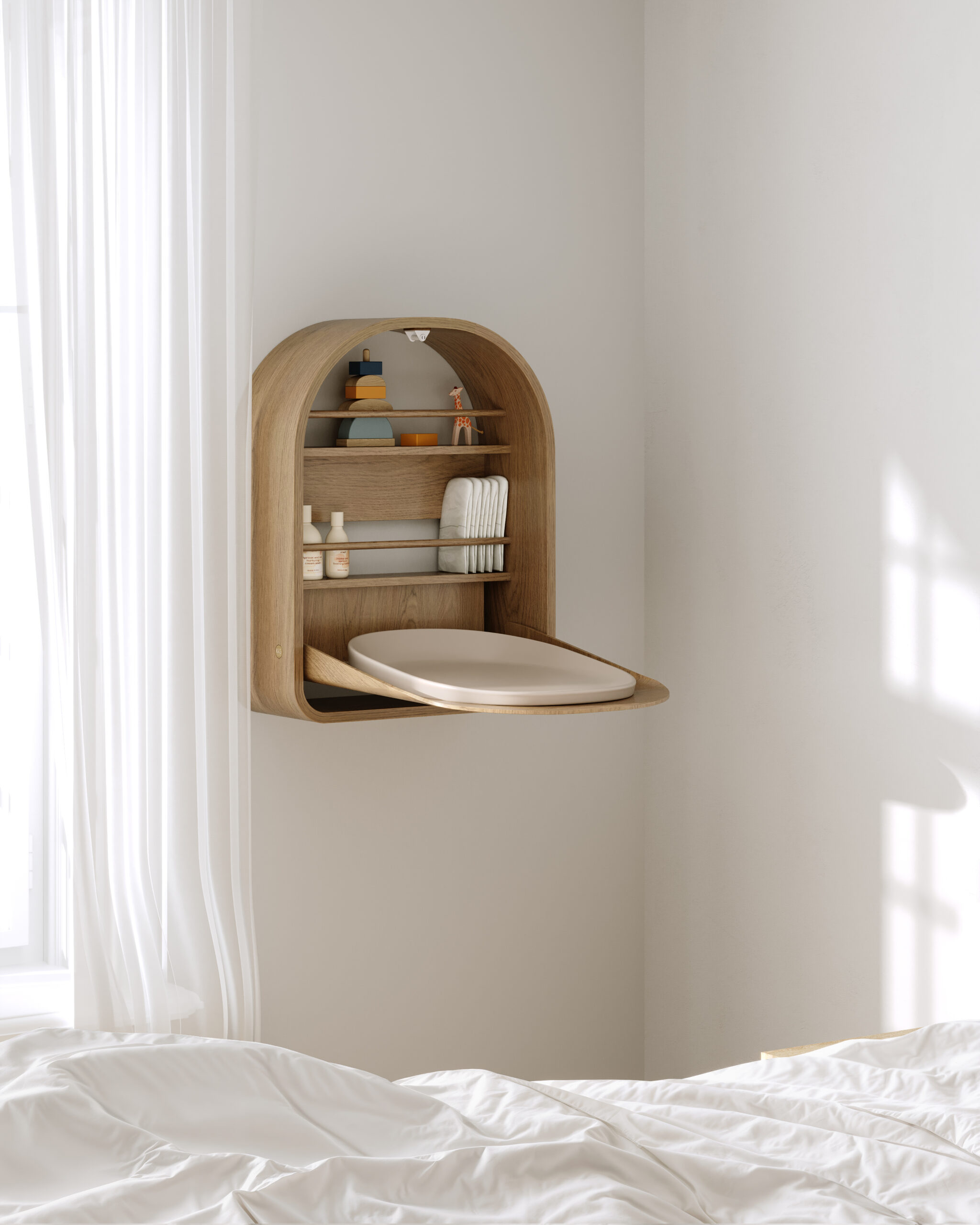 Kai wall changing table Natural oil