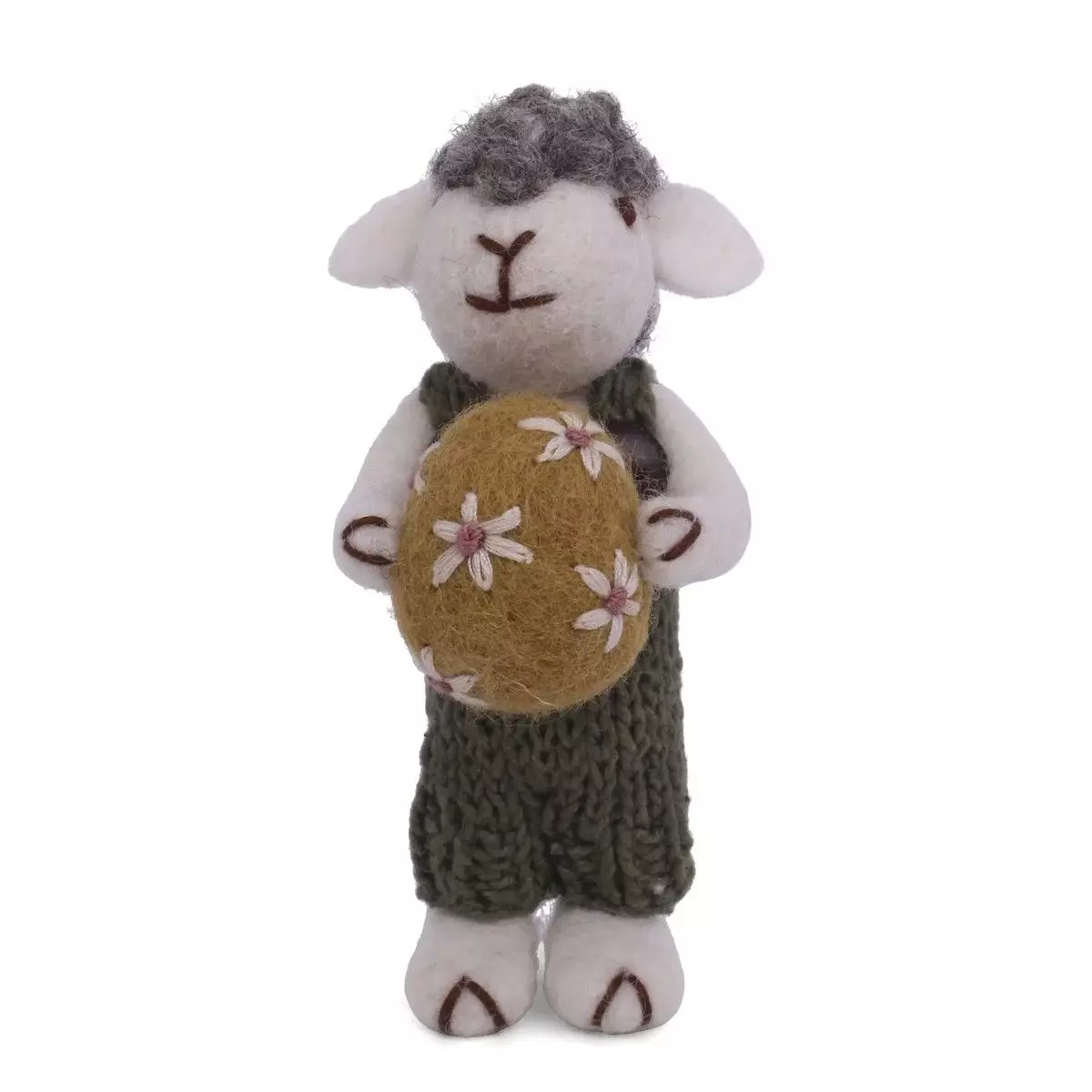 Small Grey Sheep w/Green Pants & Egg - P24