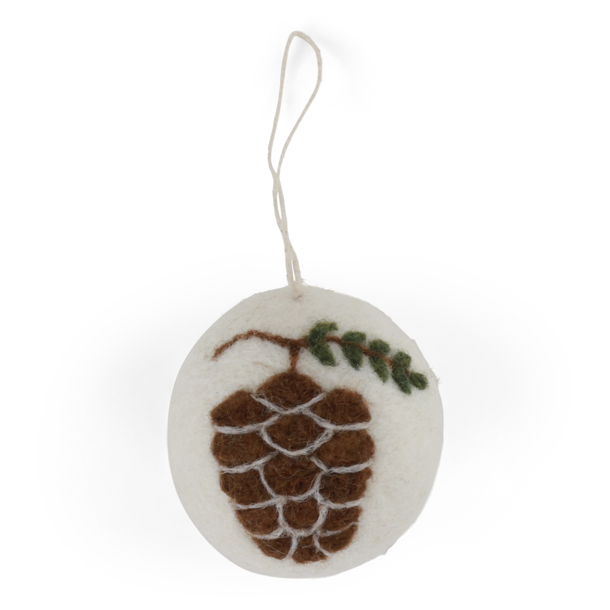 Christmas Bauble - White w/Cone - AW25
