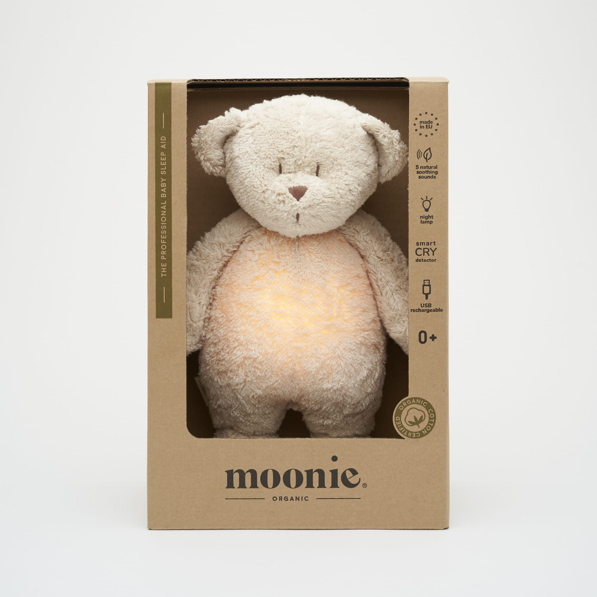 MOONIE 2.0 ORGANIC HUMMING BEAR WITH A LAMP SAND