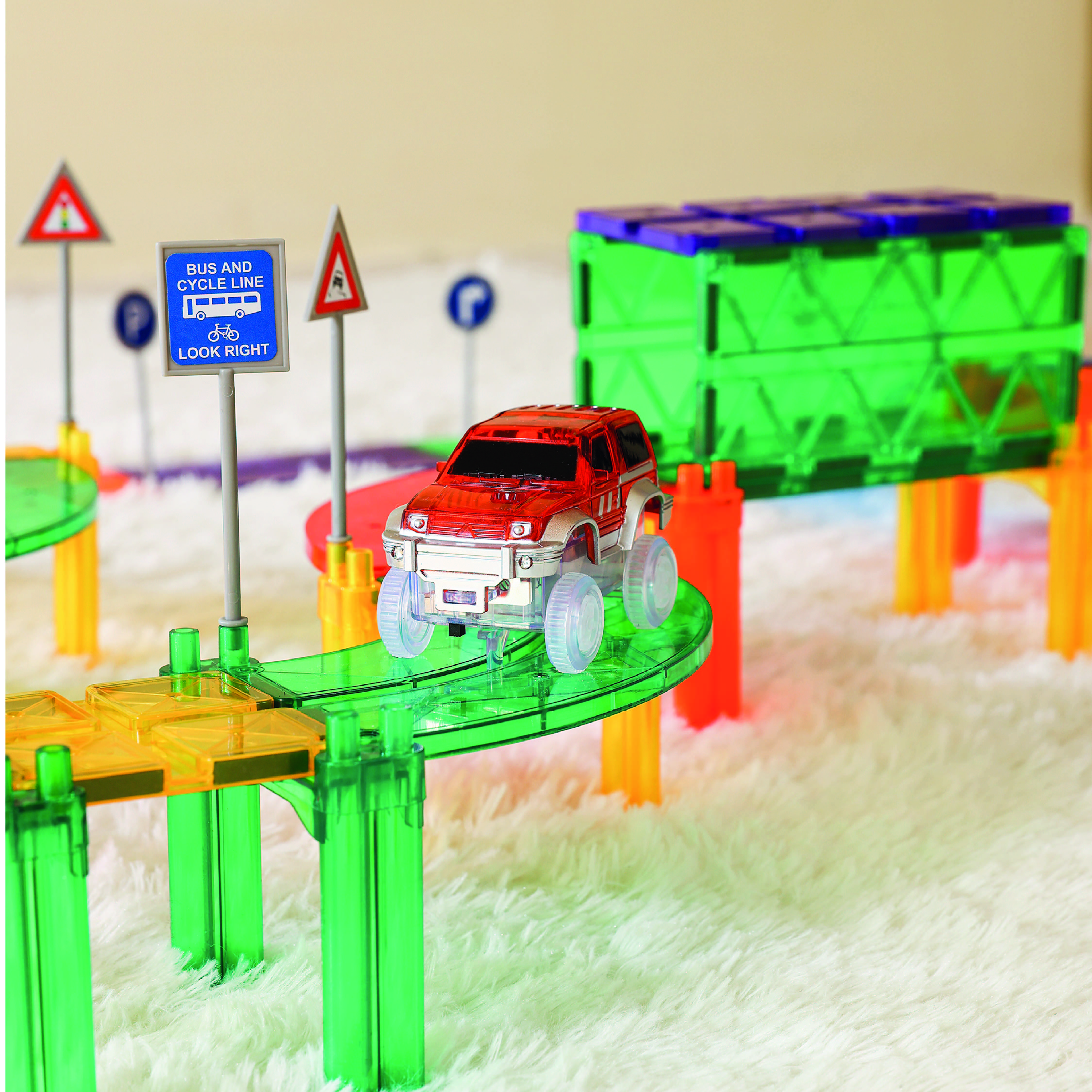 Race Track Car Red 1 piece