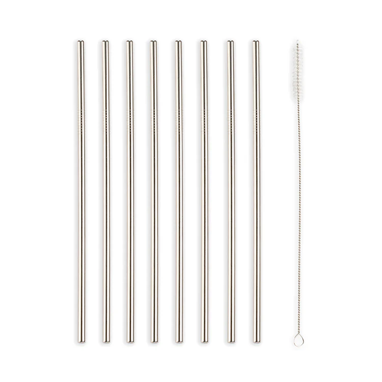 STAINLESS STEEL STRAWS S/10
