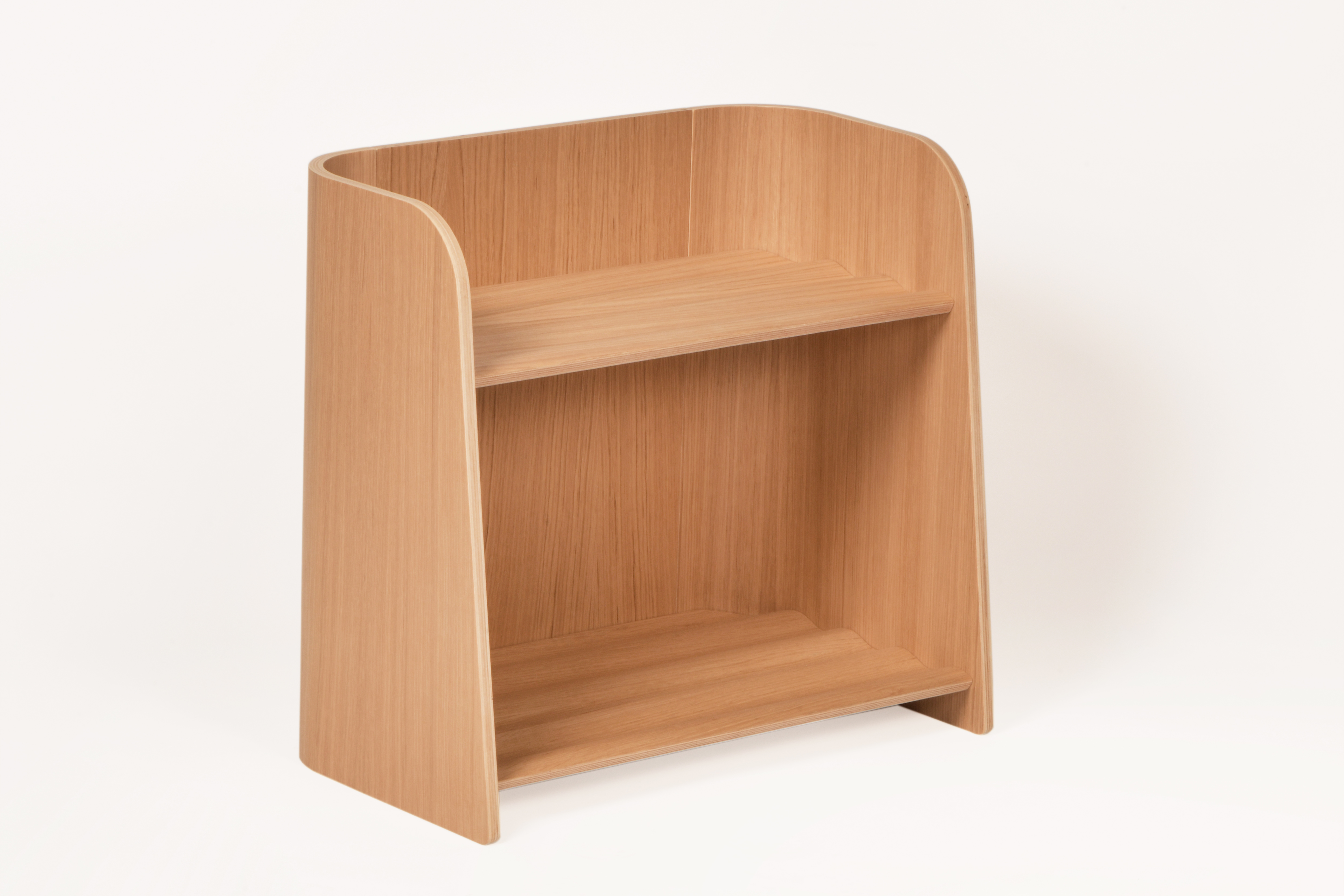 Small Curvy Bookcase - Oak