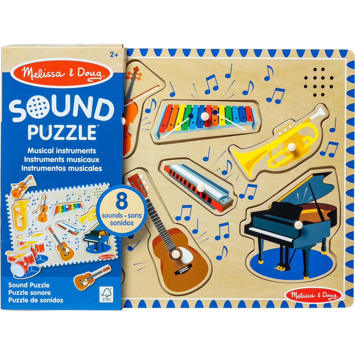 Musical Instruments Sound Puzzle - 8 Pieces