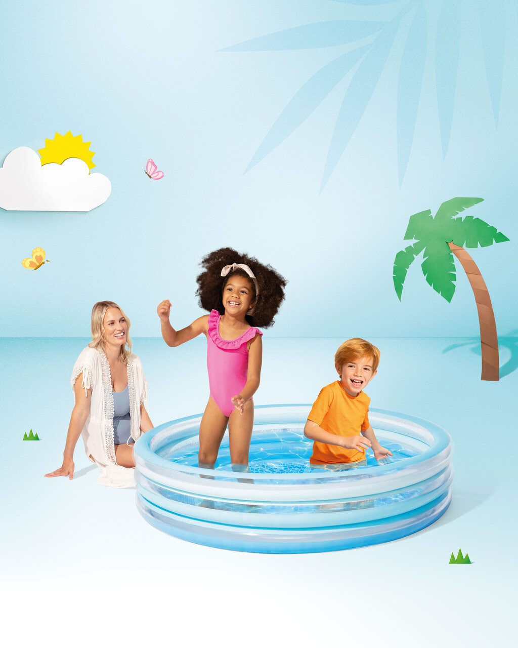 Blue Bliss Splash Pool, 330L, 147x33 cm