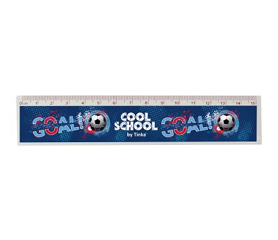 linjal 15cm fotball tinka cool school 2020