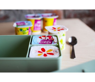 Matboks i plast Blomst (Sjøgløtt blå)