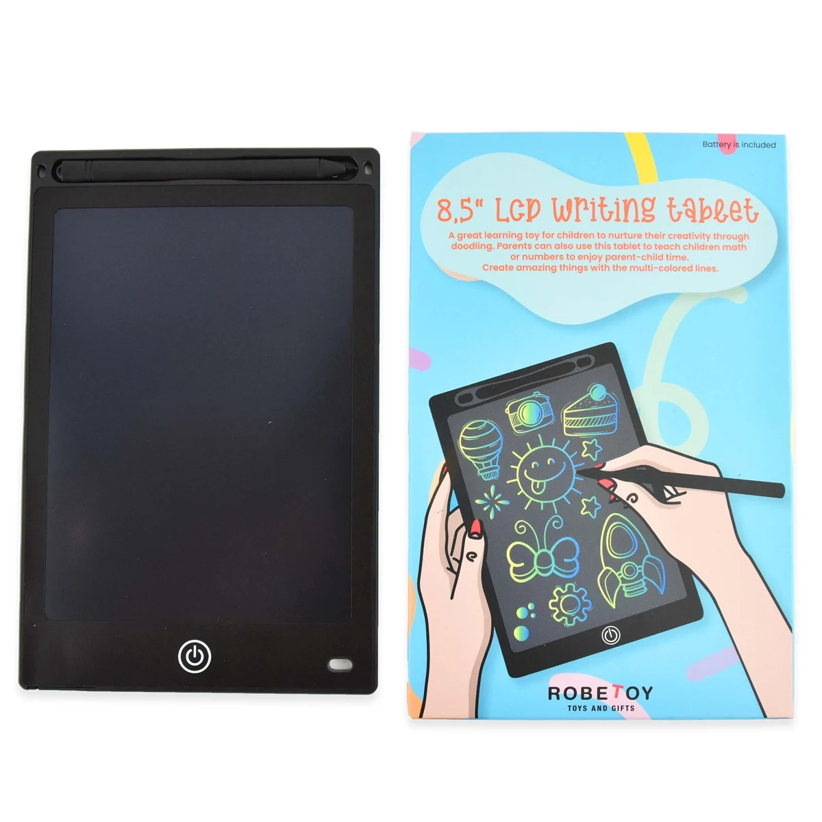 LCD WRITING TABLET B/O 3ass 22x14cm