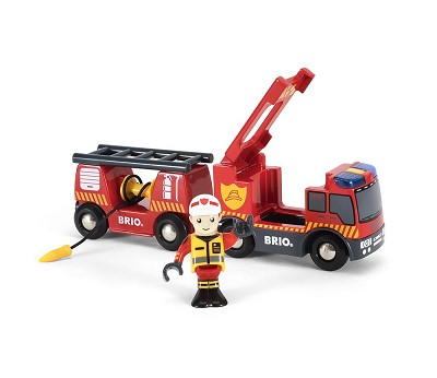 Branntog med slange og stige 