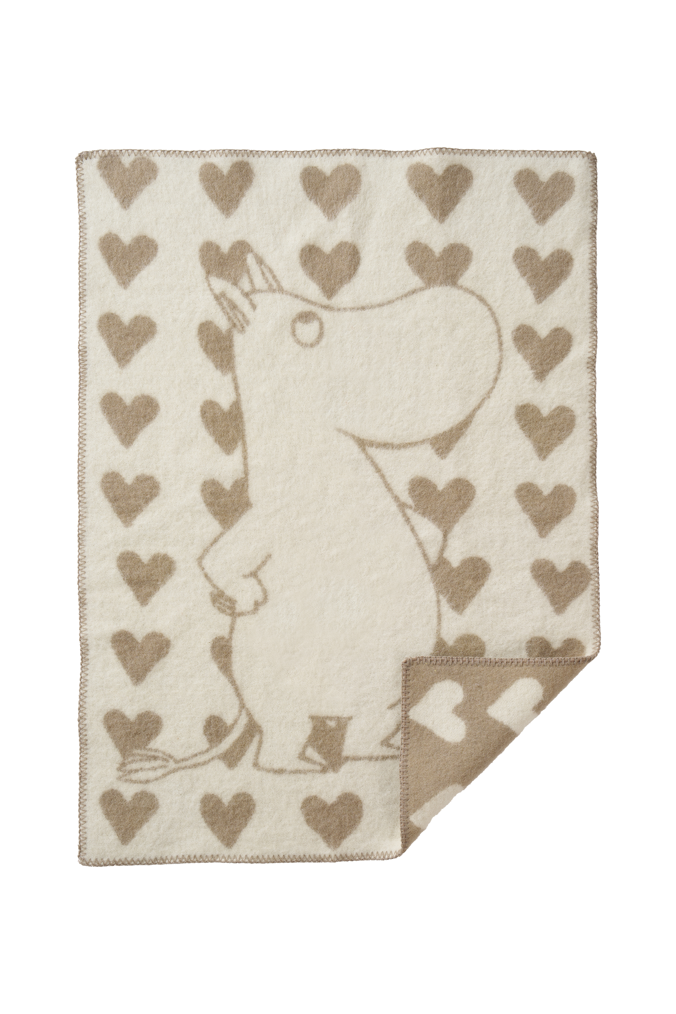Moomin heart Taupe 65x90