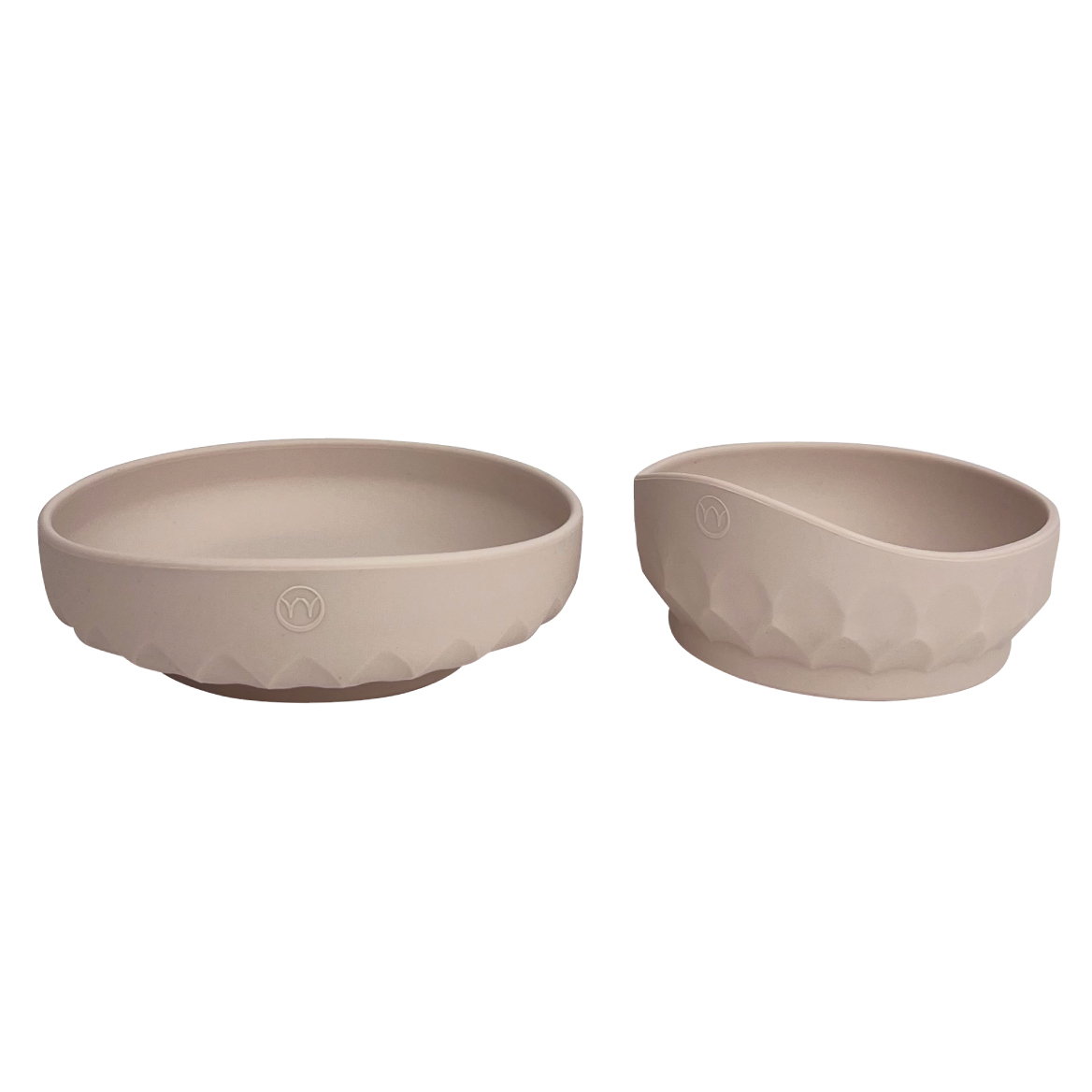 Barntallerken & Skål i silikon - Dune Beige
