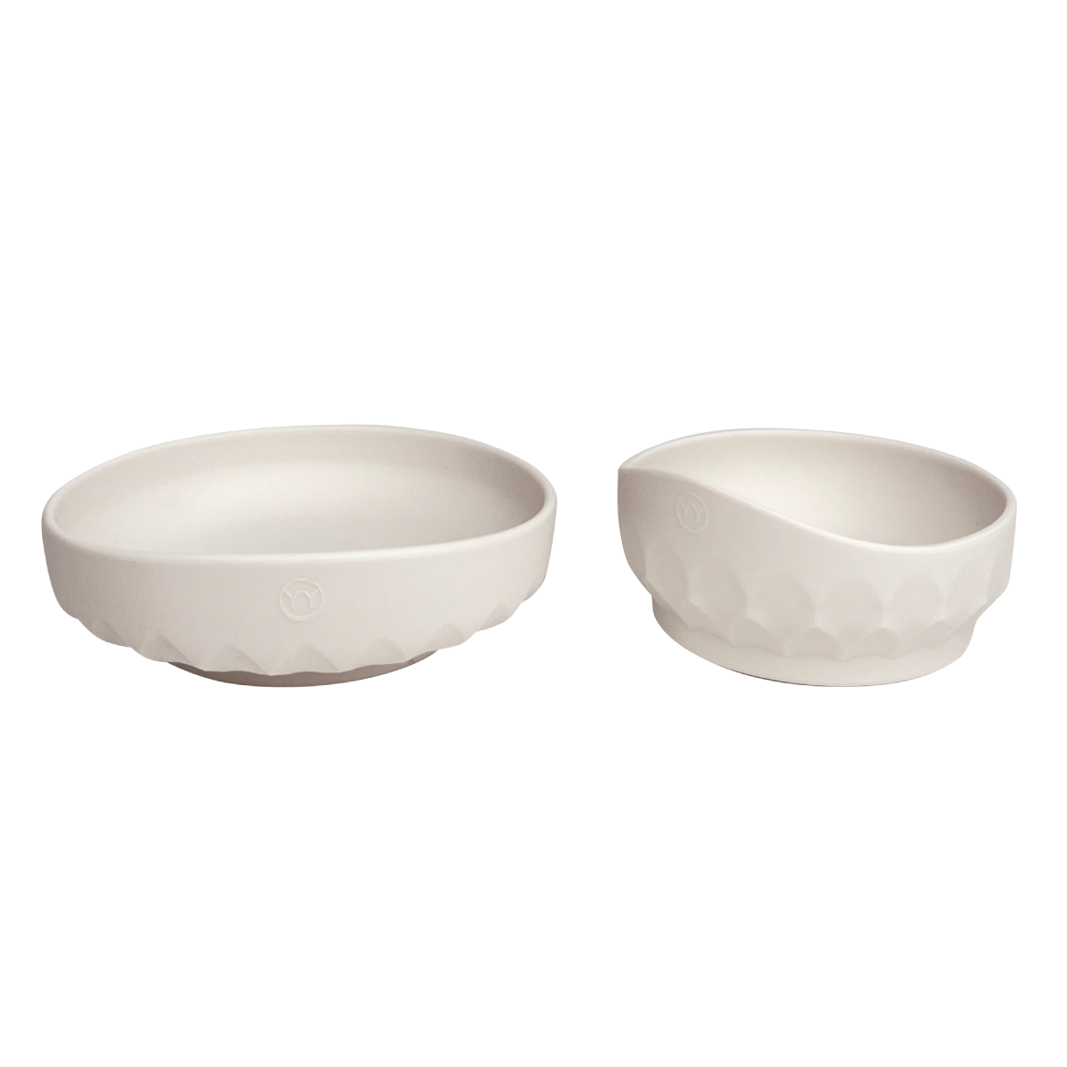 Barntallerken & Skål i silikon - Porcelain White
