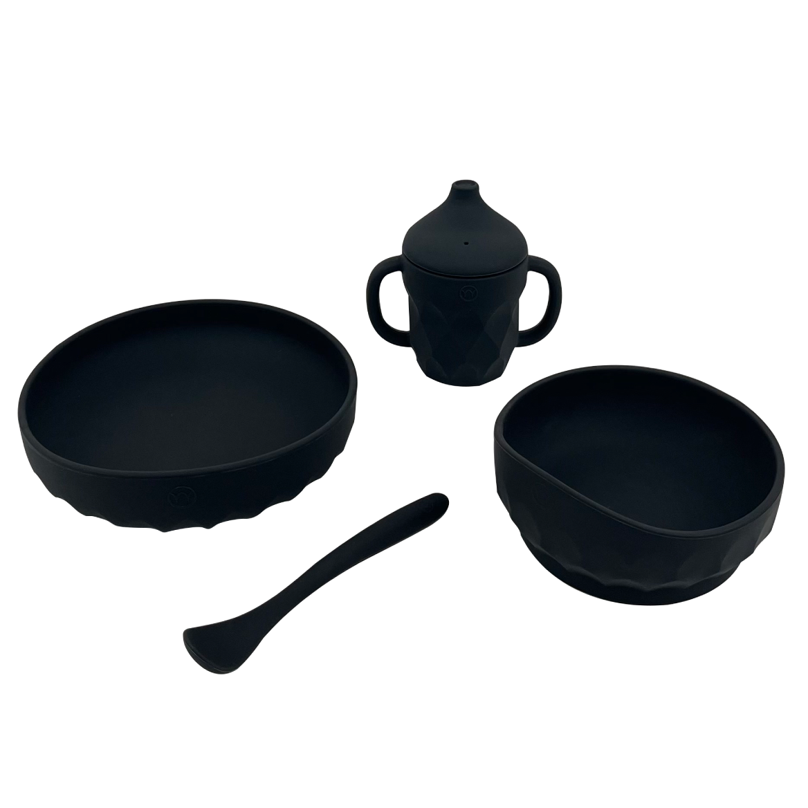 Barneservice i silikon - Satin Black