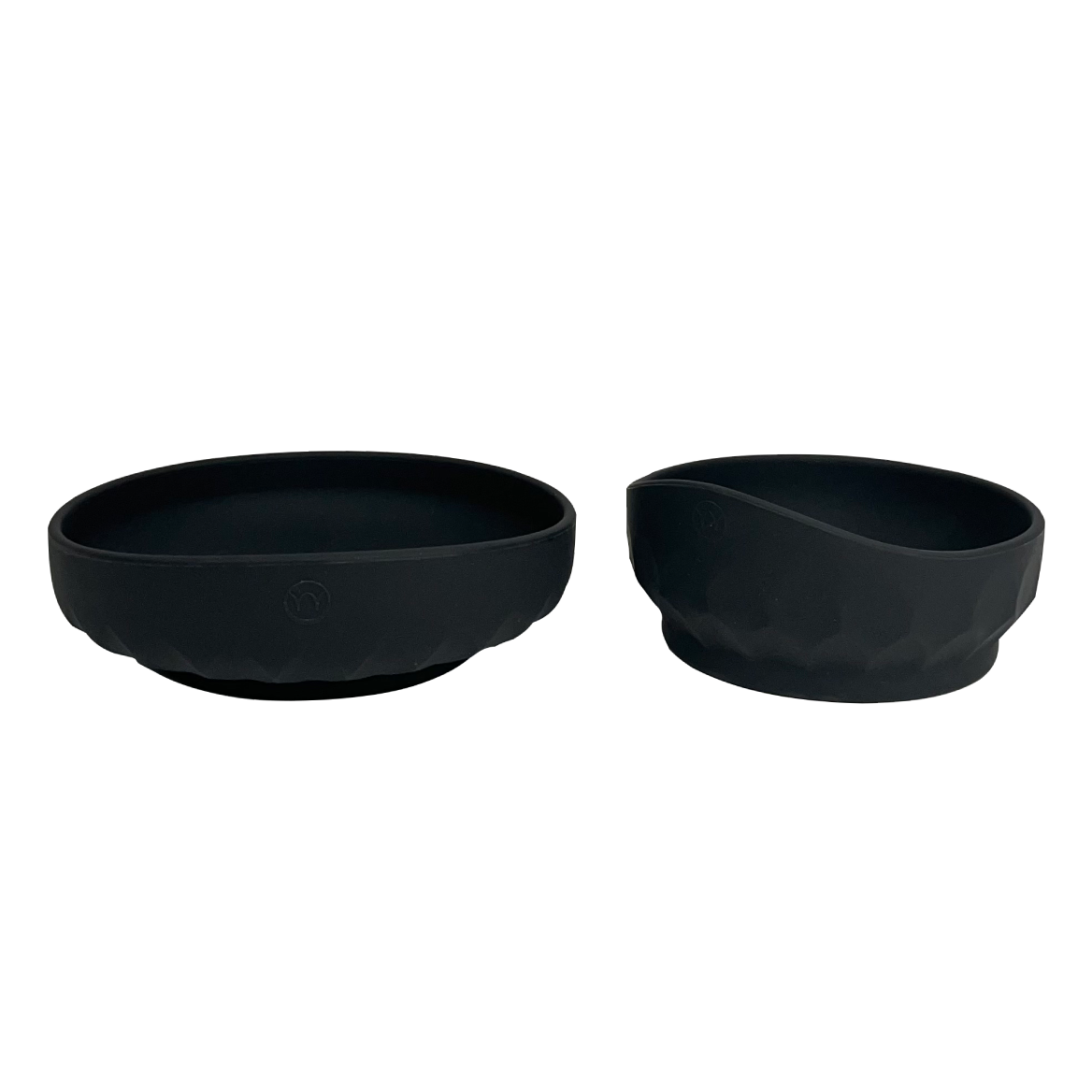 Barntallerken & Skål i silikon - Satin Black