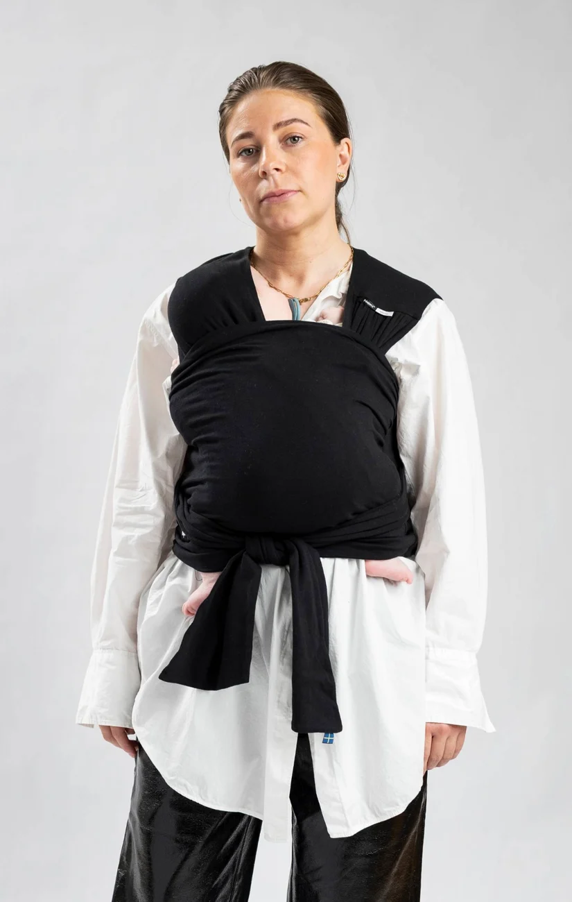 Najell Ferdigknyttet Bæresjal Charcoal Black - L