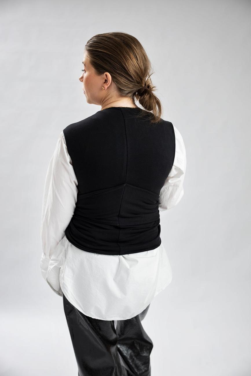 Najell Ferdigknyttet Bæresjal - Charcoal Black - M
