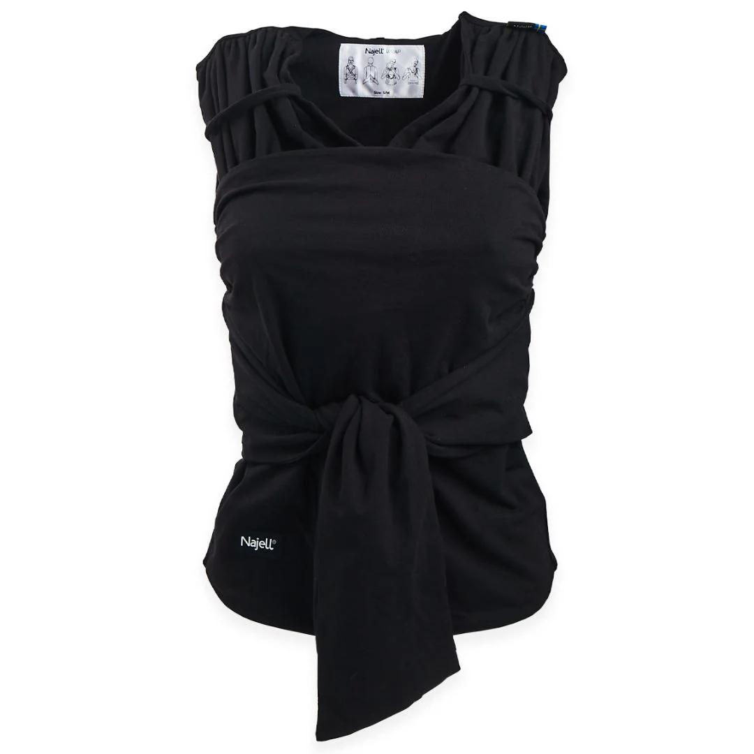 Ferdigknyttet Bæresjal - Charcoal Black - M