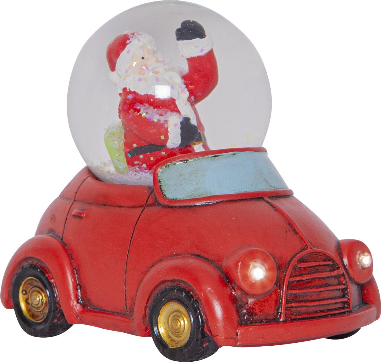 VINTER nisse i glassboble og bil