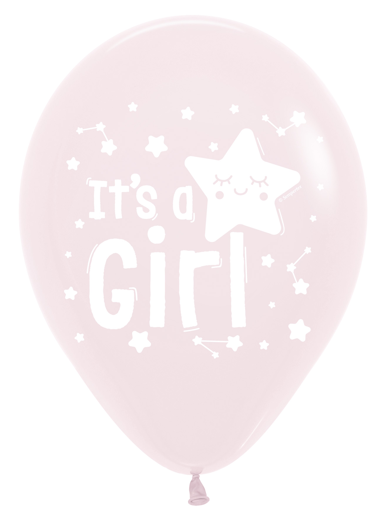 Pastel Matte Pink - 12 Its a Girl stars