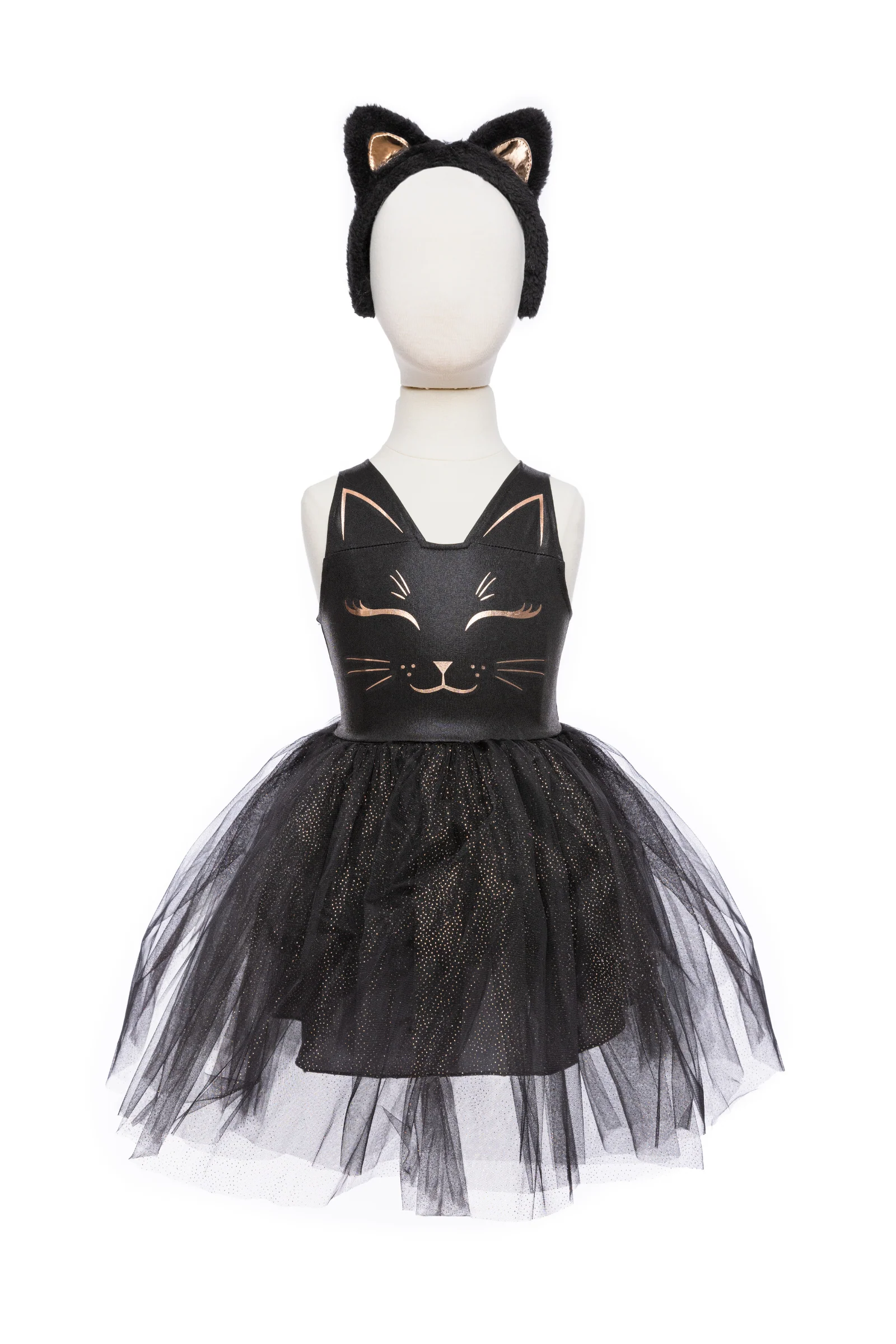 Black Cat Dress with Headband 3-4 years