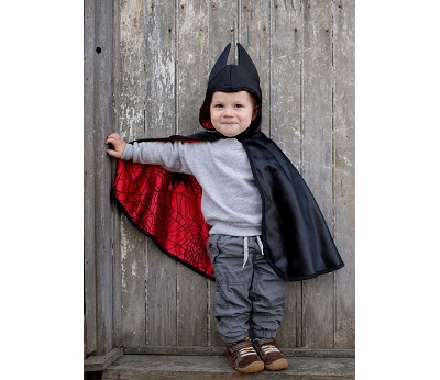 Baby spider/bat cape reversible 1/2