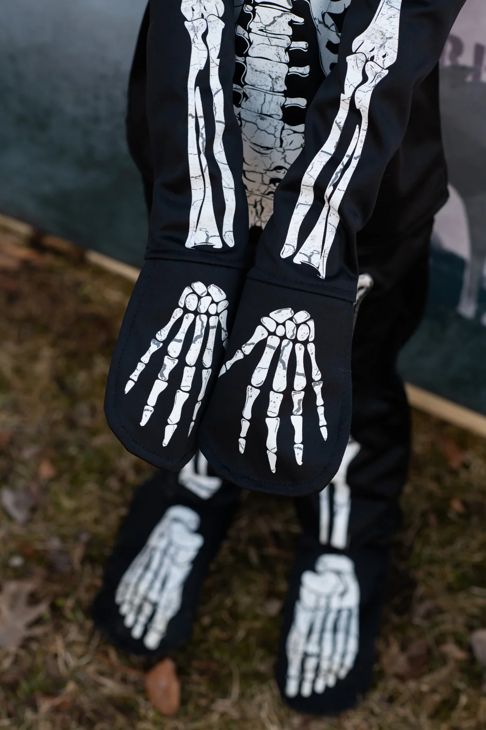Glow In The Dark Skeleton, Shirt, Pants and Mask, 2-4 years