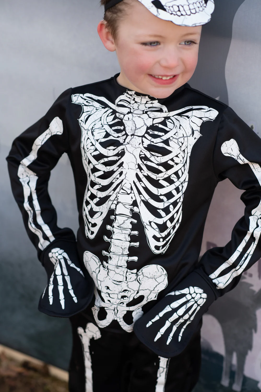 Glow In The Dark Skeleton, Shirt, Pants and Mask, 2-4 years