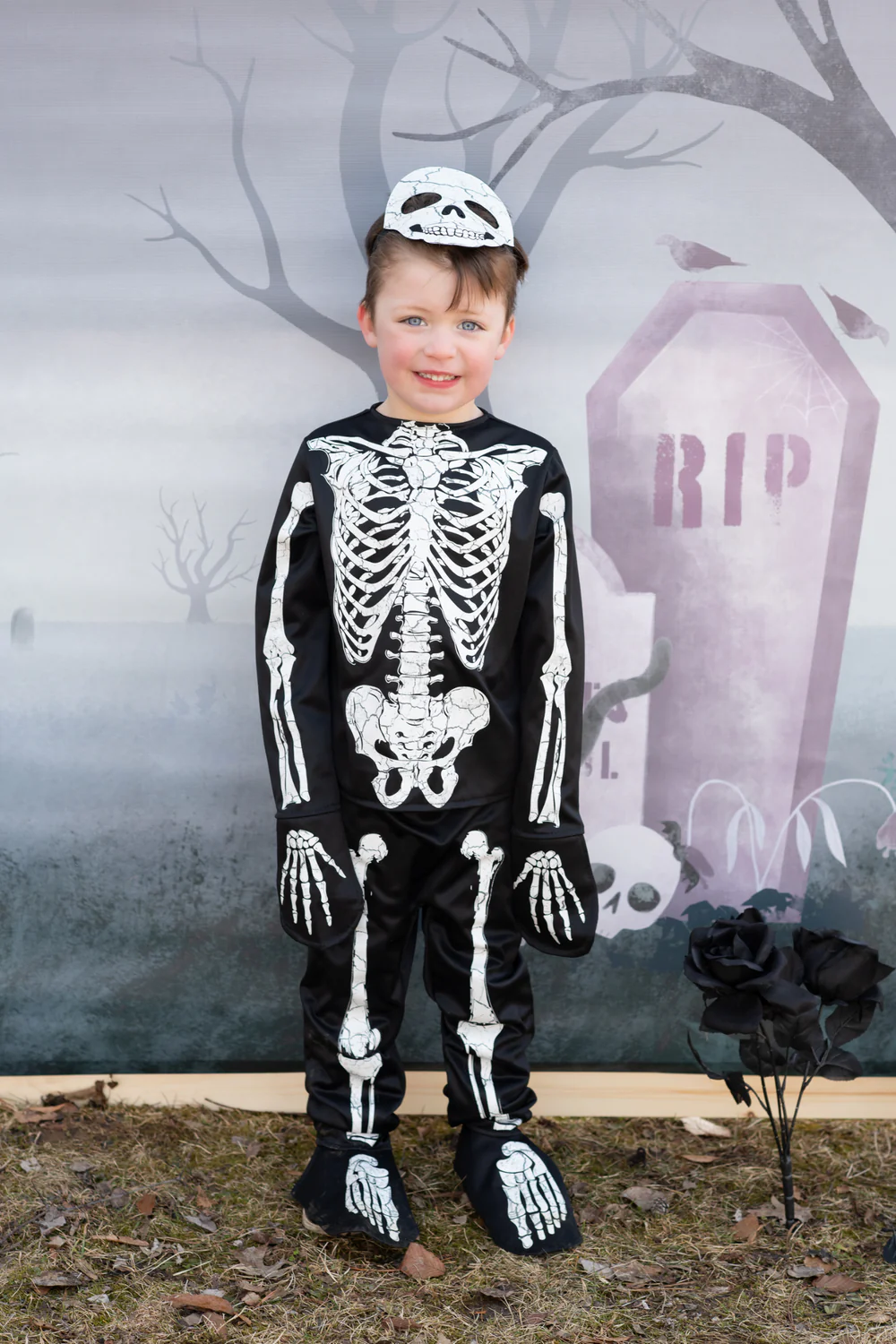 Glow In The Dark Skeleton, Shirt, Pants and Mask, 2-4 years