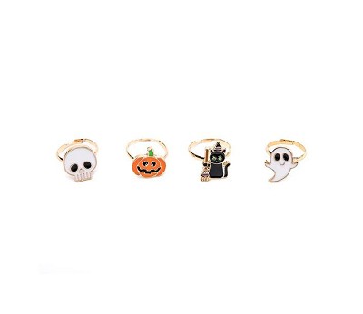 Spooky Wooky Halloween Rings. 24pc. GLOW IN THE DARK