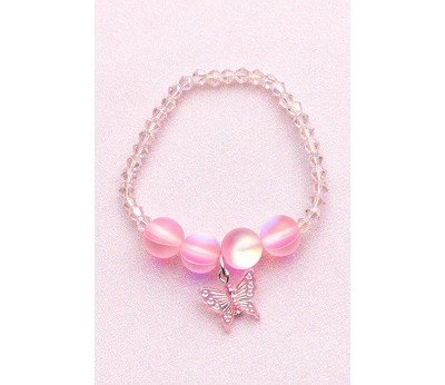 Boutique Holo Pink Crystal Bracelet