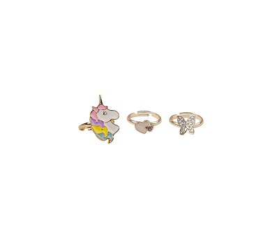 Boutique Butterfly & Unicorn Ring. 3 Pcs