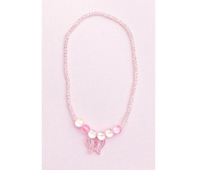Boutique Holo Pink Crystal Necklace